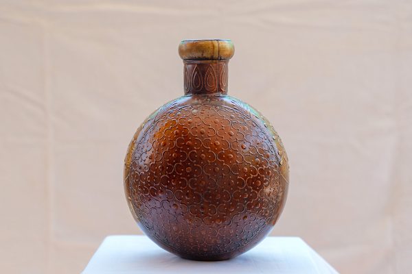 Handcrafted Embossed Wooden Vase (Desiner Pot) - Image 2