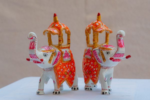 Elephant Pair – Rajasthani Style (Ambadi)