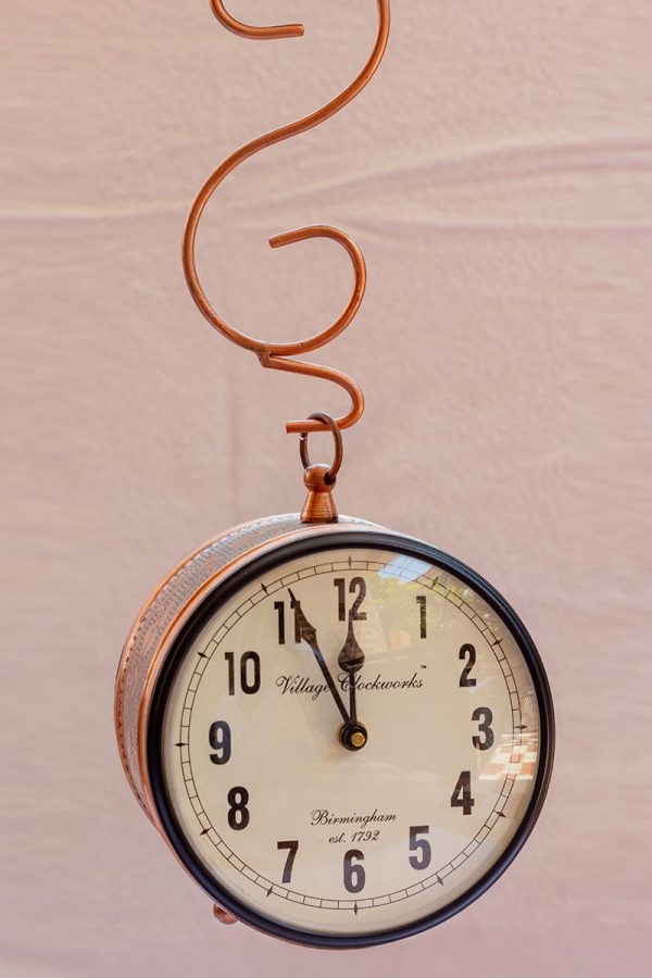 Vintage Hanging Pocket Watch Style Clock (Station Clock) - Image 5