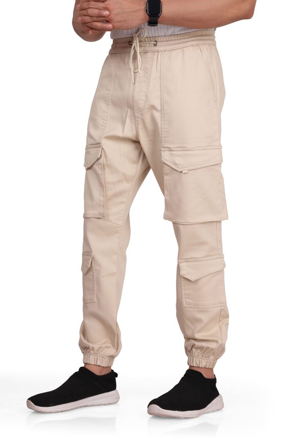 Men’s Cotton Cargo Joggers - Image 2