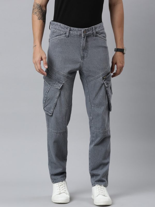 Imported Denim Cargo Pants - Image 5