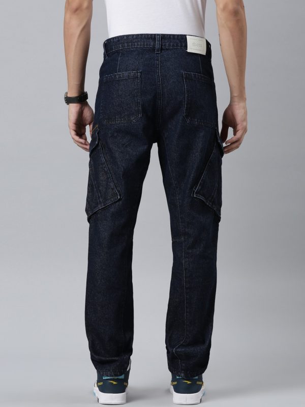 Imported Denim Cargo Pants - Image 2