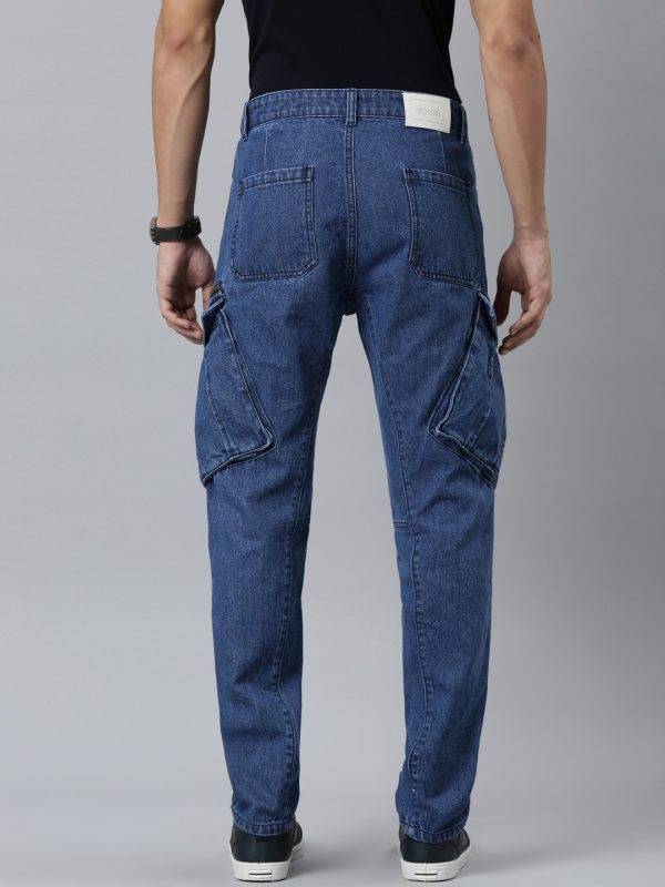 Imported Denim Cargo Pants - Image 4
