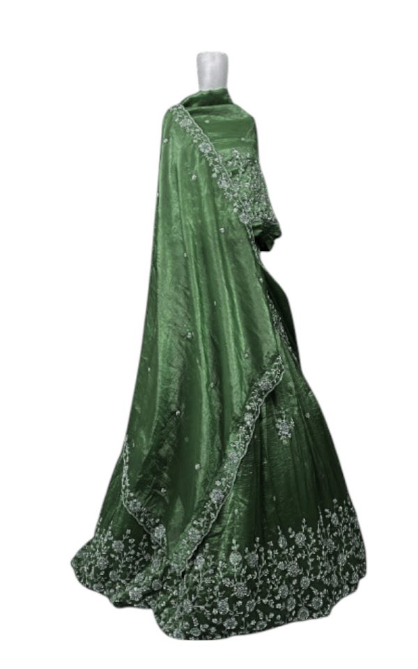 Elegant Gold Crush Fabric with Intricate Hand Work (Unstitched)